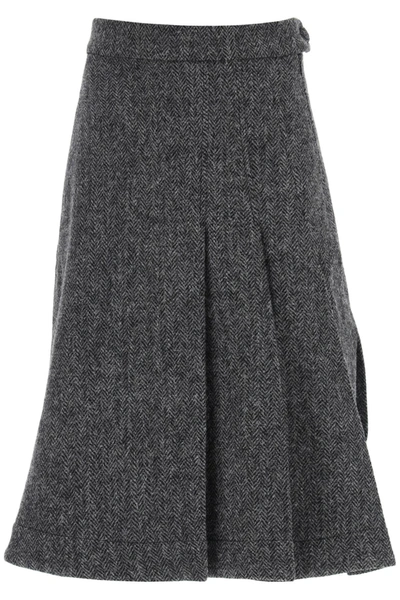 Saks Potts Grey Nicoline Midi Skirt In Grey
