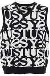 STUSSY KNITTED VEST WITH STACKED MOTIF