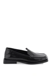 Attico Brushed Leather Micol Loafers In Black