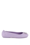Tory Burch Minnie Travel Patent Leather Ballet Flats In Lavender