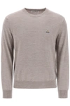 Vivienne Westwood Orb-embroidered Crew-neck Sweater In Grey