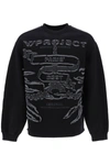 Y/project Black Graphic Sweatshirt In Black