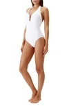 Melissa Odabash Womens White Tampa Halter-neck Swimsuit In White
