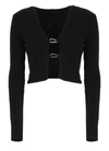 Heron Preston Open Front Long-sleeve Cardigan In Black
