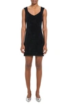 Theory Sleeveless Body-con Mini Sweater Dress In Black