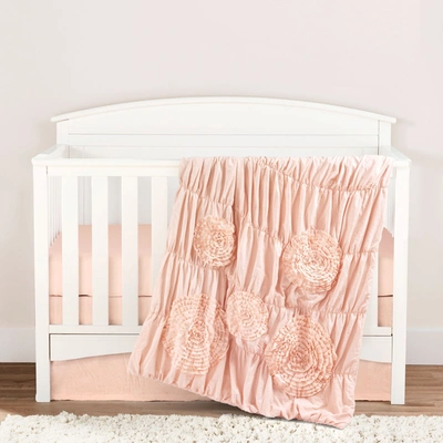 Lush Decor Serena Baby/toddler 3 Piece Bedding Set In Blush