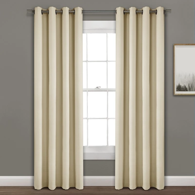 Lush Decor Faux Linen Absolute Blackout Window Curtain Panel