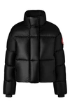 Canada Goose Cypress Cropped Puffer Jacket In Black