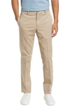 Berle Charleston Khakis Flat Front Cotton Twill Chinos In Khaki
