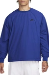 Nike Club Water Repellent Woven Crewneck Windshirt In Blue