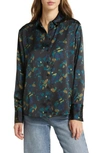 NORDSTROM ABSTRACT FLORAL BUTTON-UP SHIRT