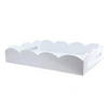 ADDISON ROSS LTD WHITE MEDIUM LACQUERED SCALLOP SERVING TRAY