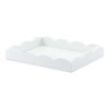 Addison Ross Ltd White Small Lacquered Scalloped Tray In White