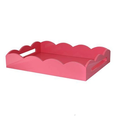 Addison Ross Ltd Pink Medium Lacquered Scallop Serving Tray