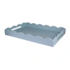 Addison Ross Ltd Pale Denim Large Lacquered Scallop Ottoman Tray