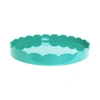 Addison Ross Ltd Turquoise Round Medium Lacquered Scallop Tray