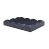 Addison Ross Navy Small Lacquered Scalloped Tray