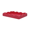 Addison Ross Watermelon Pink Small Lacquered Scalloped Tray