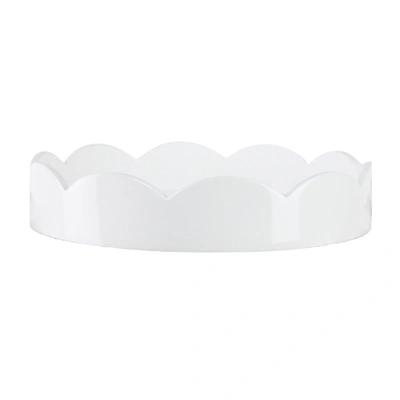 Addison Ross Ltd White Small Round Scallop Tray