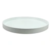 Addison Ross Ltd White Straight Sided Round Medium Lacquered Tray