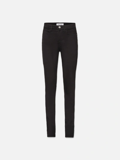 Frame Le High Skinny Stagger Jean In Black