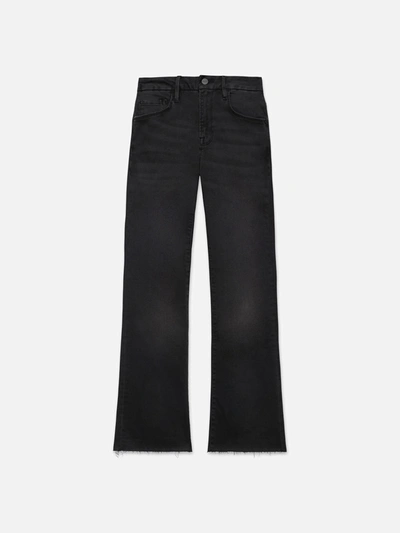 Frame Le Crop Mini Raw Edge Bootcut Jeans In Black