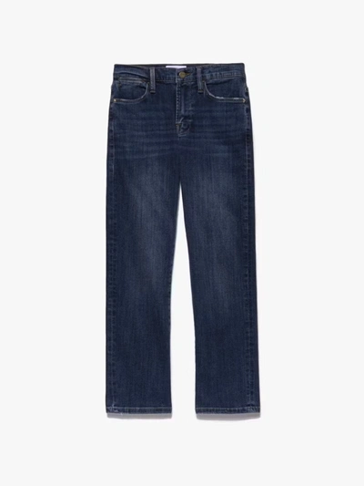 Frame Le High Straight Jeans In Blue