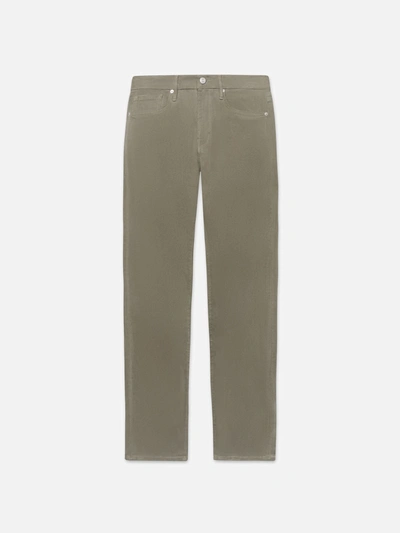Frame L'homme Slim Brushed Twill Jeans Washed Military Denim In Gray