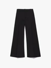 FRAME LE PALAZZO CROP TROUSER PANTS NOIR COTTON