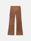 FRAME LEATHER LE CROP MINI BOOT PANTS TOBACCO