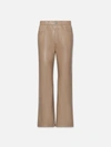 FRAME RECYCLED LEATHER LE JANE CROP PANTS LIGHT CAMEL