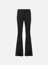 Frame Le High Flare Split Front Trousers In Black