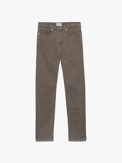 Frame L'homme Slim Brushed Twill Jeans In Brown