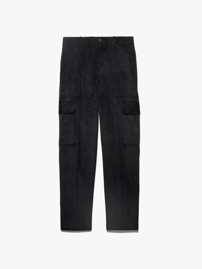 Frame Wide Wale Corduroy Cargo Pants In Black