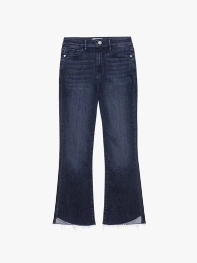 Frame Le Crop Mini Boot Cascade Hem Bootcut Jeans In Blue