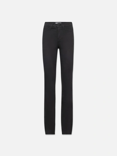Frame Le High Straight Long Jeans In Black