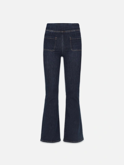 Frame The Bardot Jetset Organic Cotton-blend Jeans In Blue