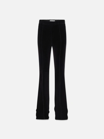 Frame The Slim Stacked Velvet Trouser Pants In Black