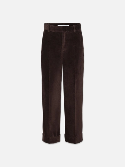 Frame Relaxed Corduroy Trouser Pants In Brown
