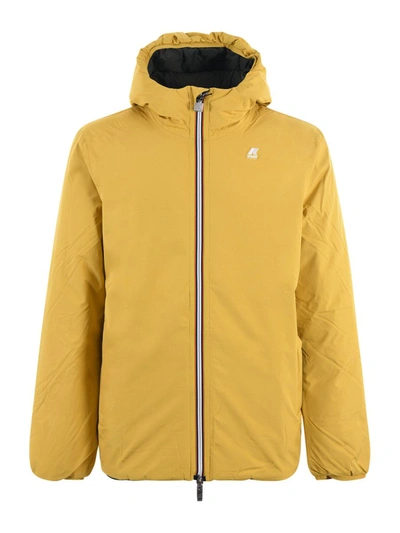 K-way Coats Yellow In Giallo/verde Militare