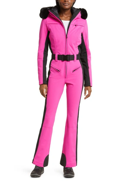 Goldbergh Pink Parry Down Filled Ski Suit In Pony Pink