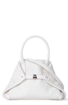 Akris Ai Small Patchwork Leather Shoulder Bag In Ecru