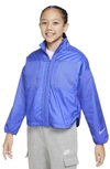 Nike Sportswear Therma-fit Repel Big Kids' (girls') Shirt-jacket In Blue