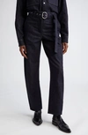 JIL SANDER RELAXED FIT BELTED RIGID JEANS