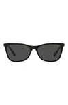 Swarovski 55mm Rectangular Sunglasses In Black