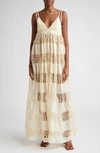 HOUSE OF AAMA HOUSE OF AAMA ANANCY PANELLED SILK MAXI DRESS