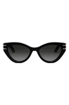 Dior Signature B7i Sunglasses In Shiny Light Blue / Smoke