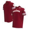 UNDER ARMOUR UNDER ARMOUR RED WISCONSIN BADGERS SHOOTER RAGLAN HOODIE T-SHIRT