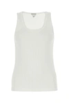 BOTTEGA VENETA BOTTEGA VENETA WOMAN WHITE STRETCH COTTON TANK TOP