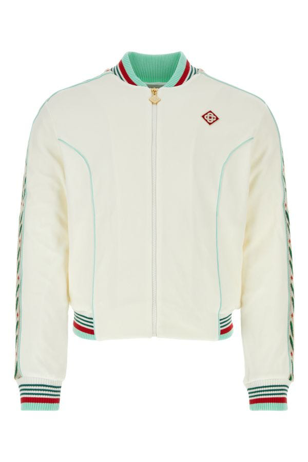 Casablanca Etruscan-print zipped jacket - White